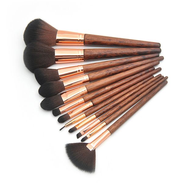 

12pcs makeup brush set cosmetic tool powder cheek eyeshadow eyeliner brow