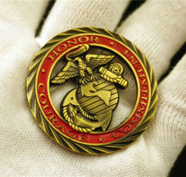

us marine corp core values challenge coin honor courage commitment united states dhl ing