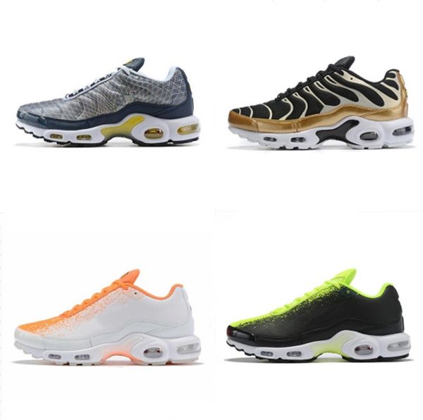 

2020 bumblebee tn plus men running shoes triple black white gold sunset p blue women shoes casual shoes sport sneakers trainers 40-45