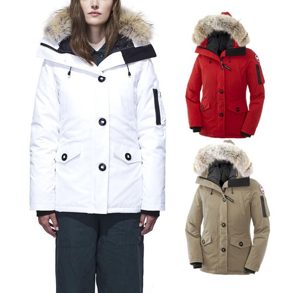 

canada winter goose down parkas hoody canada kensington womens jackets zippers designer air jacket warm coat outdoor parka xs, Black