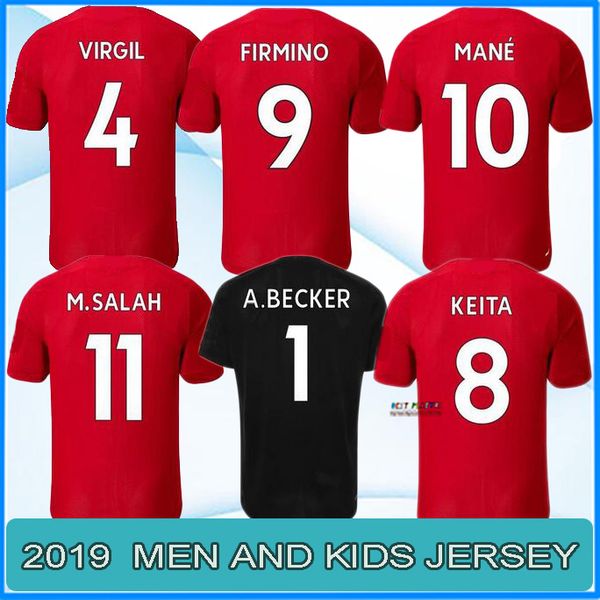 

2019 2020 red alah 19 20 keita virgil firmino occer jer ey mane black long leeve football hirt top kid purple kit goalkeeper