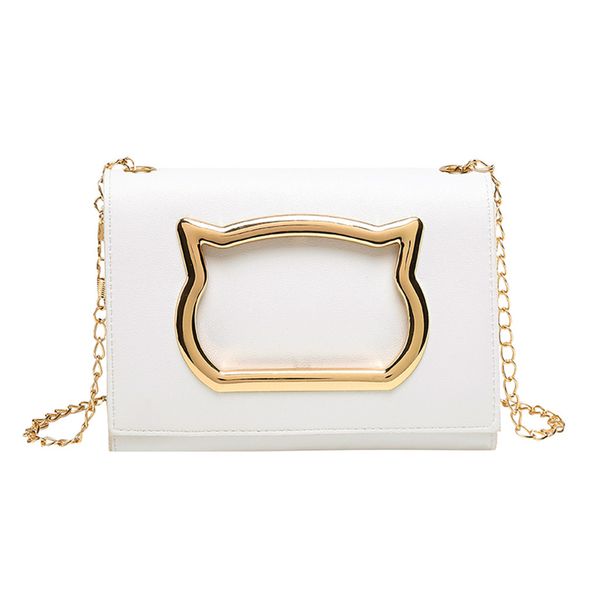 

momen bag fashion cat head solid color chain shoulder messenger phone bolsa feminina torebka damska shopper woman bag