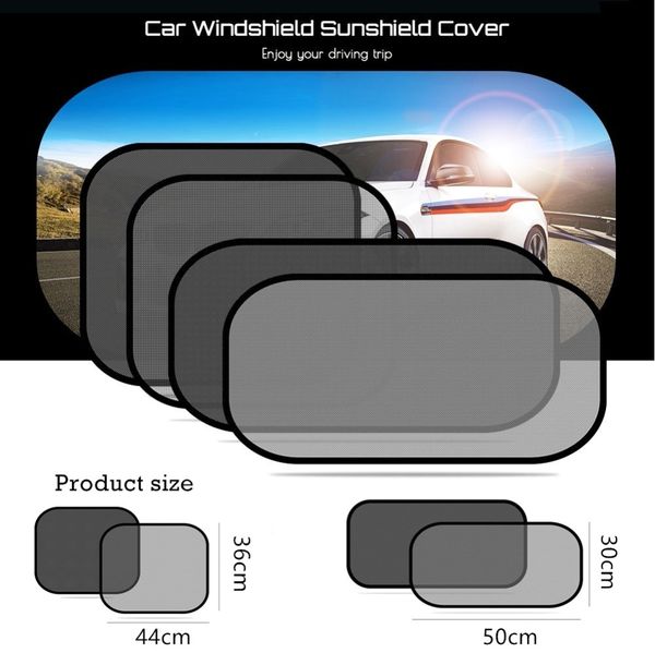 

car windshield sunshade windscreen sun shade block damaging uv rays protector bright sunlight heat 4pcs of 1 kit