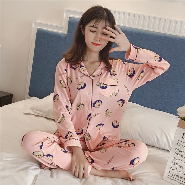 

fashion casual womens milk silk pajama sets long-sleeved knit nightwear suit, Blue;gray