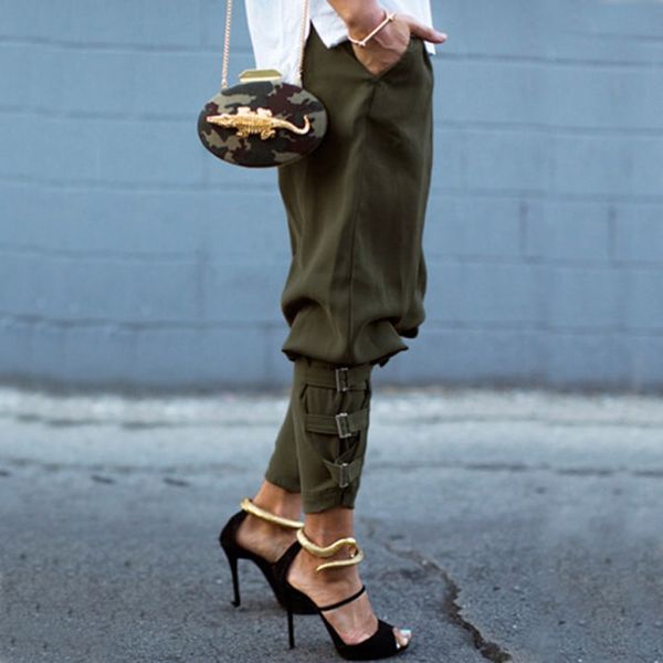 

2018 autumn vintage harem pants casual extra long trousers military tactical pants bottom buckle army green pants plus size 4xl y190502, Black;white