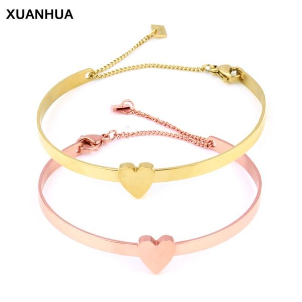 

xuanhua chain link bracelet heart bracelets for women adjustable bracelet stainless steel wholesale fashion chain 2020, Black