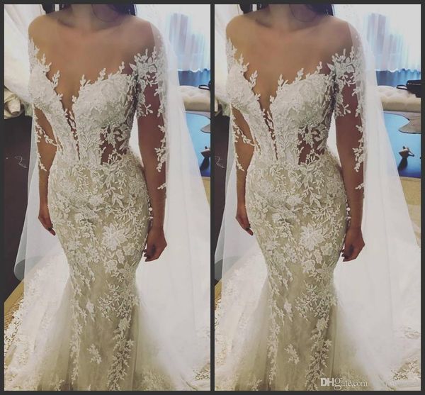 

страна русалка свадебные платья 2019 дешевые кружева сексуальная принцесса свадебное платье больших размеров свадебное платье с накидкой ves, White