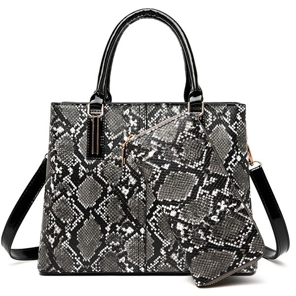 

snake pattern women handbag shoulder bags fashion high capacity crossbody messenger bag luxury for female 2019 new designer sac