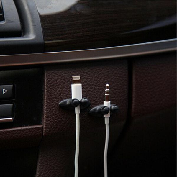 

low promotions good quality car adhesive headphone usb charger line auto multi-purpose fastener clip car accessories