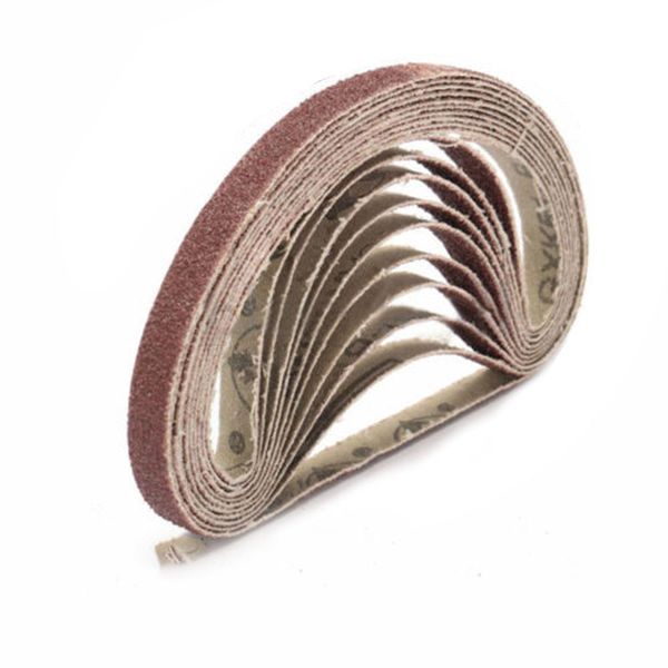 

10pcs set sanding belts 10x330 mm mixed grade 40 60 80 120 grit polishing sander