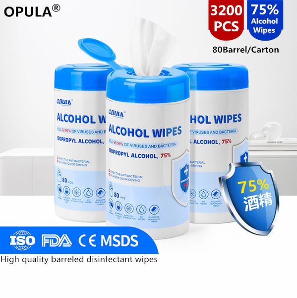 

dropshopping 3200pcs = 80 бочка 75% алкоголь вытирает здоровья защитных colorx салфетки ребенку 75% алкоголь протирать дезинфицирующие салфе, Blue;white