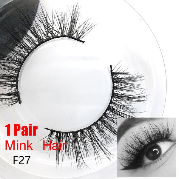

1 pair 3d faux mink soft hair false eyelashes crisscross natural eyelash fluffy handmade lashes extension women eye makeup tools