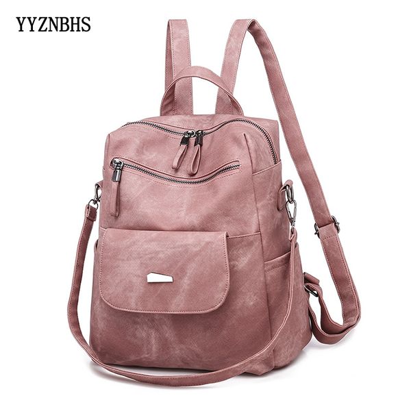 

leather backpack women shoulder bag vintage bagpack travel backpacks for school teenagers girls back pack women mochila feminina