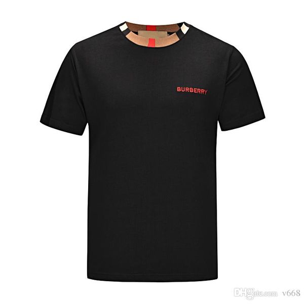 

2019 luxury europe leisure men t shirt contrast patchwork tshirt fashion medusa mens designer short sleeve t shirt casual men clothes, White;black