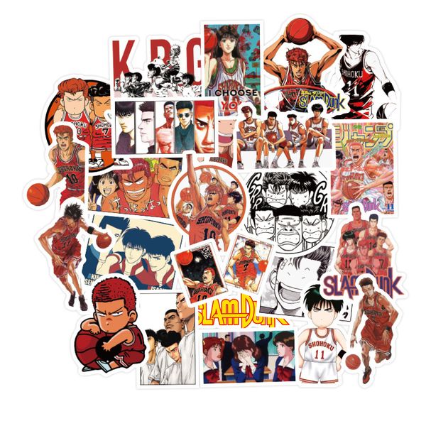 

50 pcs slam dunk new anime waterproof stickers graffiti for diy sticker on suitcase luggage lapbicycle skateboard car