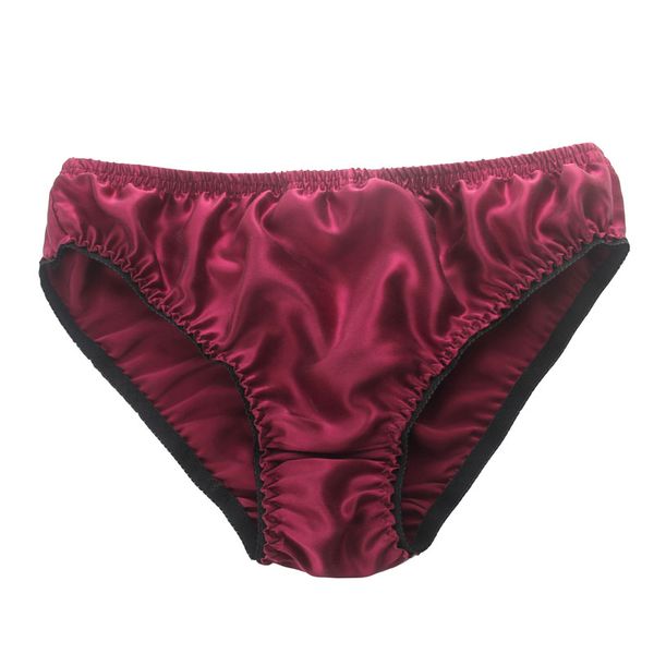 

silk male silk panties low-rise briefs sweat absorbing breathable men mulberry silk underwear, Black;white