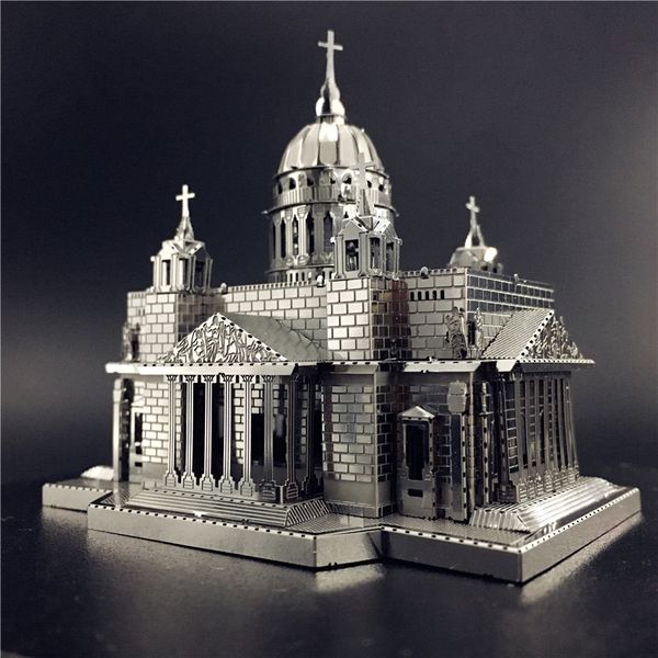 

mmz nanyuan metal kit issakiv cathedral building assembly diy 3d лазерная резка модель головоломки игрушки для взрослых y200421