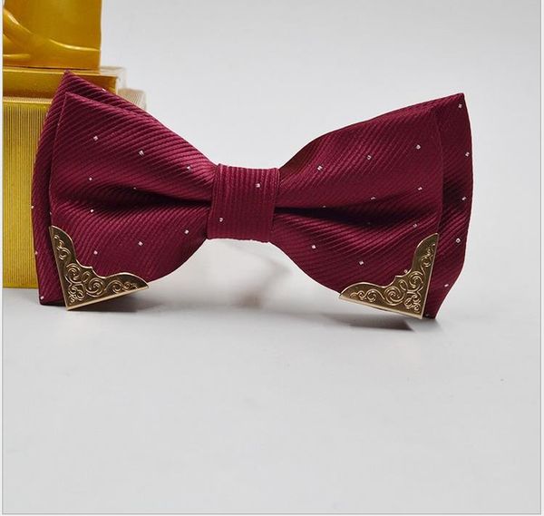 

men's korean-style formal wedding party with metal-trimmed tie tie and polyester leisure collar, Blue;purple