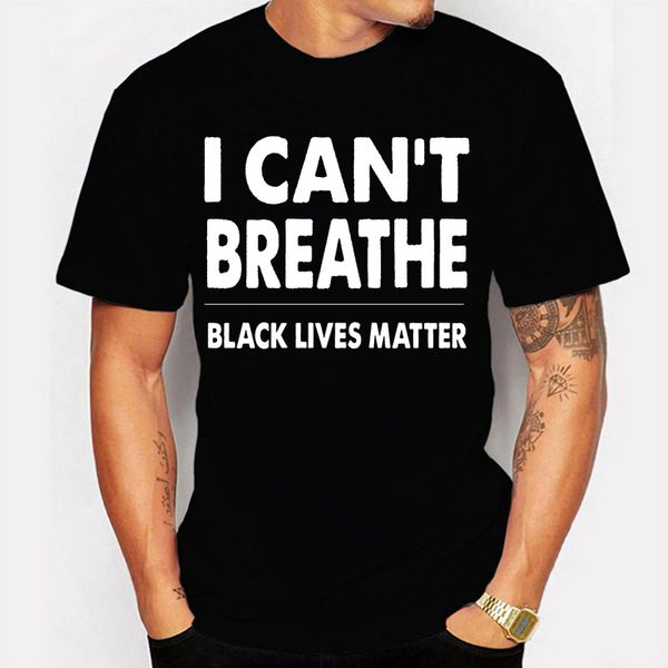 

2020 men i cant breathe black cotton mens t summer round neck tshirts short sleeve casual sport tee shirts summer i can't breathe, White;black