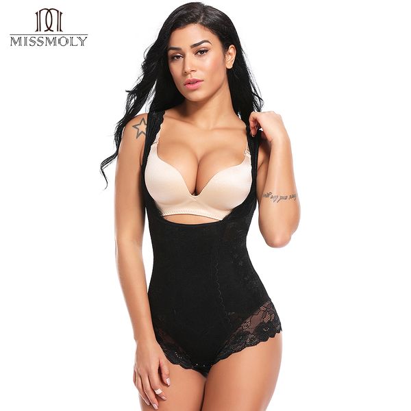 

women full body shaper tummy control bodysuits waist cincher underbust shapewear slimming trainer panties gridle corset, Black;white