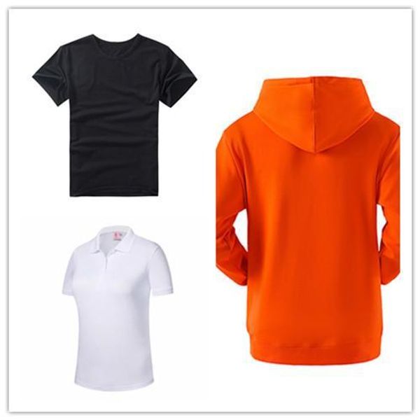 

men polo or women long shirt classic silk fiber short sleeve uniform t-shirt tde-176, Black