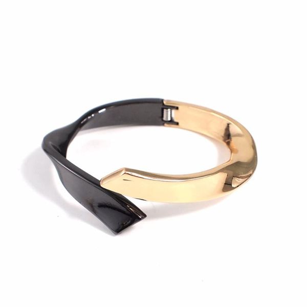 

mixed color alloy cuff bracelets for women fashion metal geometric statement bangles bracelets jewelry accessories uken, Black