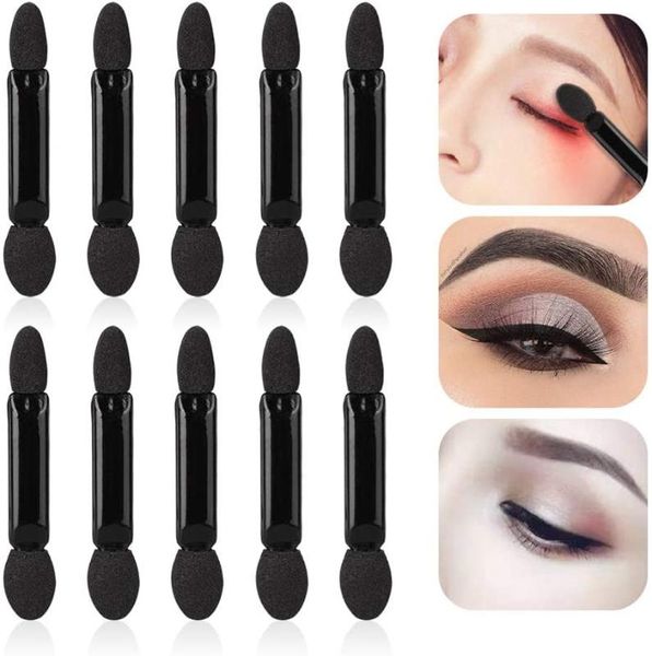 

disposable black sponge eyeshadow brush 100pc makeup brush double head eye shadow eyeliner sponge applicator nail art tool