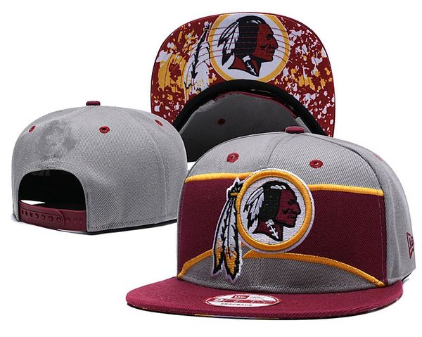 

Верхнее качество Redskins Snapback Hats Gorras Вышитое письмо Логотип команды Бренды Хип-хоп Дешевые Спортивные бейсболки Регулируемые шапки Кости