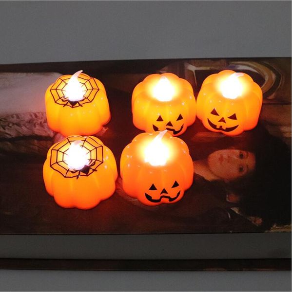 

new halloween party decorations electronic pumpkin light atmosphere decorative lights lamp toy pumpkin candle light jj19823, Silver