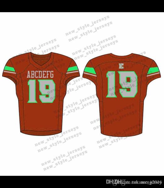 

53men 2019 youth football jerseys army green wine red embroidery logos stitched custom any name any number jerseys, Black;red