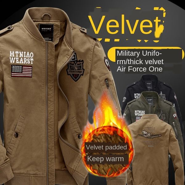 

мужские дизайнерские хороший товар ввс летающие тигры военных плюс бархатные толстые хлопка зимняя м1 полета куртка большой размер, Black;brown