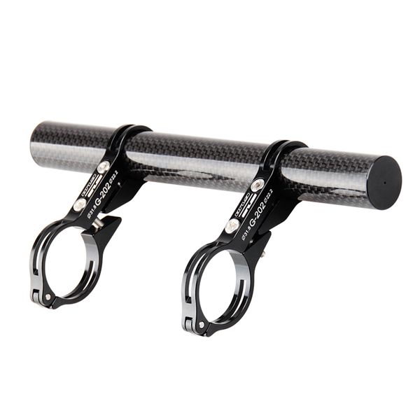 

gub 202 carbon fiber bicycle handlebar extender 20cm super long bike light holder phone lamp mount stand cycling accessories