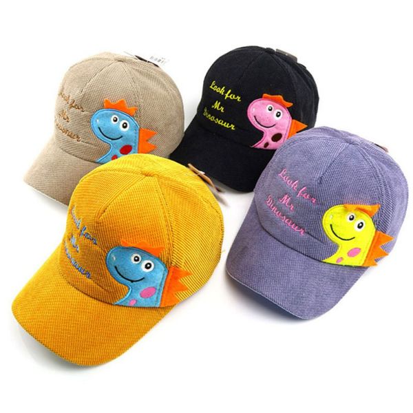 

boys girls children caps baseball cap cotton print visors adjustable sun hats girls peaked caps autumn winter, Yellow