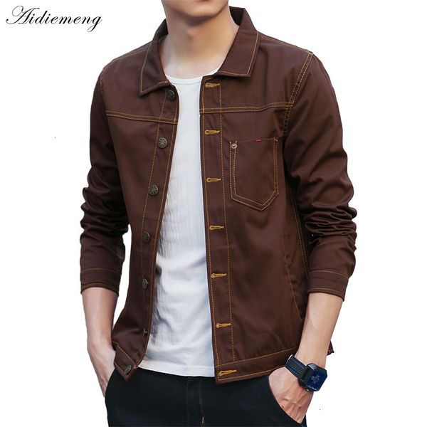 

men's shirt basic casual spring solid light bomber jacket windbreaker man's overcoat, Black;brown