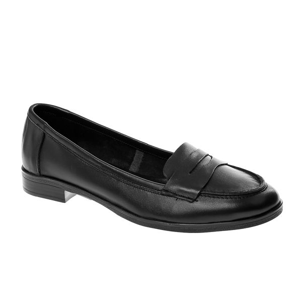 

john may women's loafer ms-200-52 r-1000 black leather
