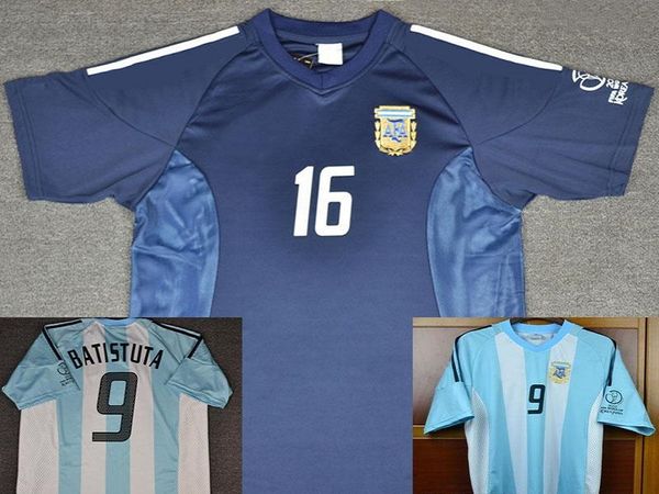 

2002 retro argentina batistuta soccer jersey ortega veron football shirt aimar j.zanetti crespo camiseta de futbol maglie da calcio maillot, Black;yellow