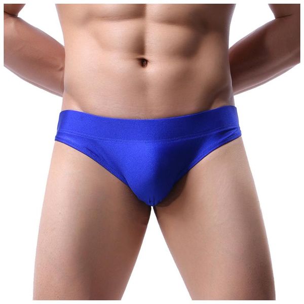 

men underpants low-waisted pure color swimming briefs underwear knickers boys thong underwear breathable #em, Black;white
