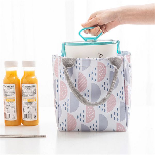 

portable lunch bag 2019 new lovely animals thermal insulated lunch box cooler bag picnic pouch container storage bags, Blue;pink