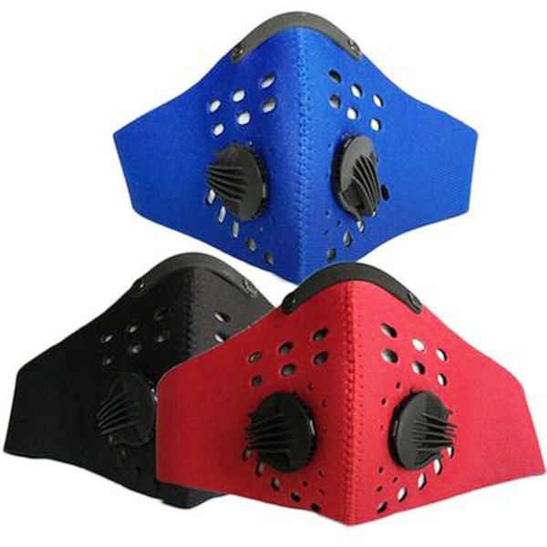 

flash sale reusable face mask with filter respirator valve pm2.5 mouth mask anti dust protective outdoor sports outdoor motorcycle bicycle
