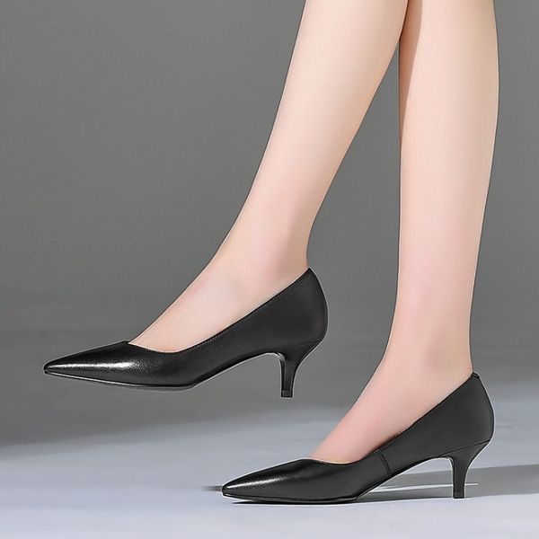 Pumps Genuine Leather Simple Commute Comfortable Work Spring Ol