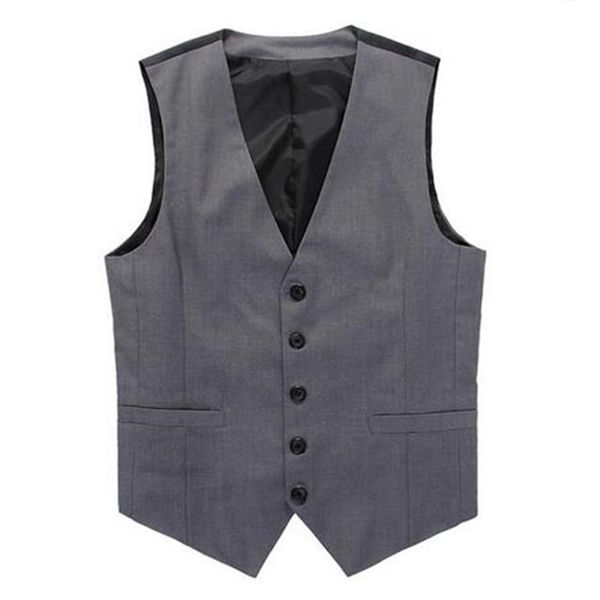 

men's boutique vests 2019 quality slim fit leisure cotton suit vest / male gentleman beckham business vest / male black, Black;white