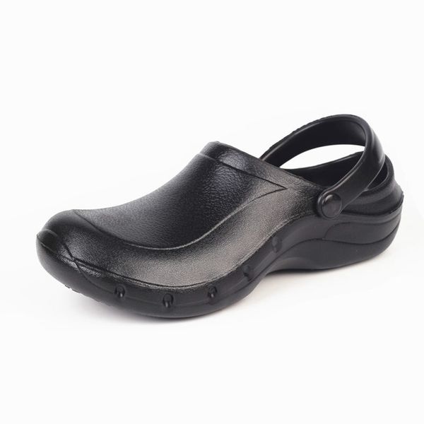 

chef shoes non-slip kitchen working shoes waterproof oil-proof l restaurant special slippers man woman slippers, Black