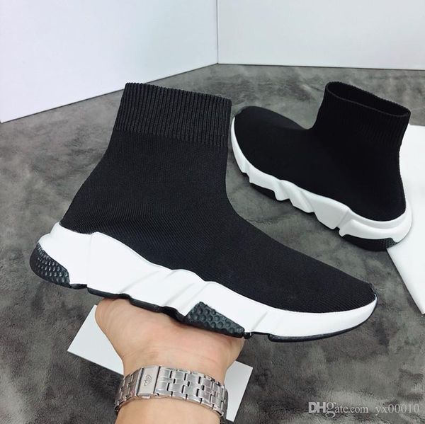 

brand black white red speed trainer shoe man casual woman sneaker stretch-knit designer shoes shoebll180102603