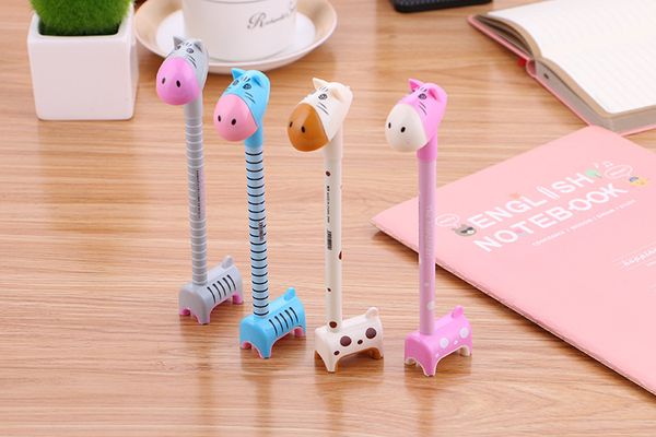 

творческий мультфильм лютик шариковая ручка высокое качество с базой подпись ручка милый студент канцелярские бегемот шариковая ручка оптова, Blue;orange