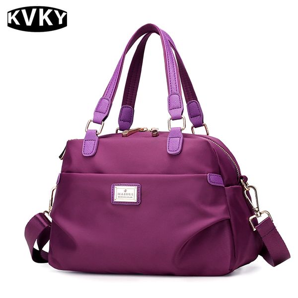 

kvky women boston bag waterproof nylon handbag women's messenger travel shoulder bag casual crossbody bags for women 2018 bolsas