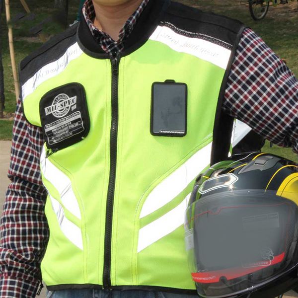 

reflective vest high visibility fluorescent riding safety vest racing sleeveless jacket moto gear sports motorcycle, Black
