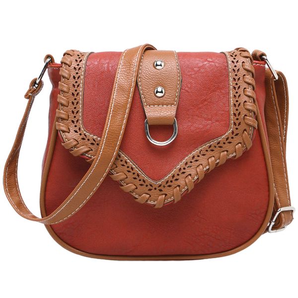 

women's pu leather fashion weave oblique cross bag