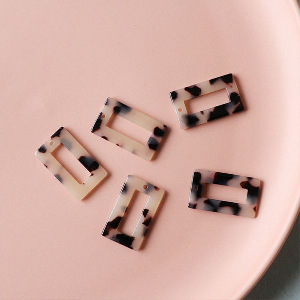 

10piece/lot new fashion diy jewelry earring necklace for women men pendant geometric square rectangular single hole high quality, Silver
