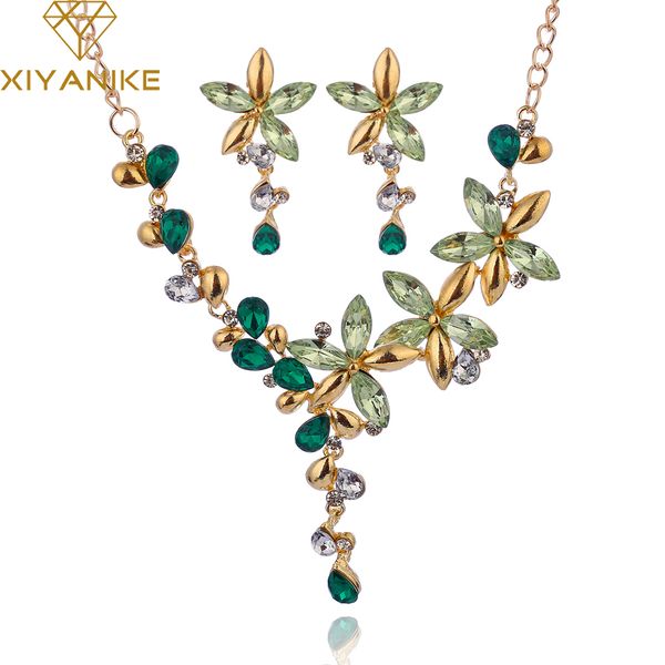 

новое прибытие 2017 горячей продажи моды национальный стиль красочные циркон ожерелье колье ювелирные изделия для женщин ожерелья подвески x, Golden;silver