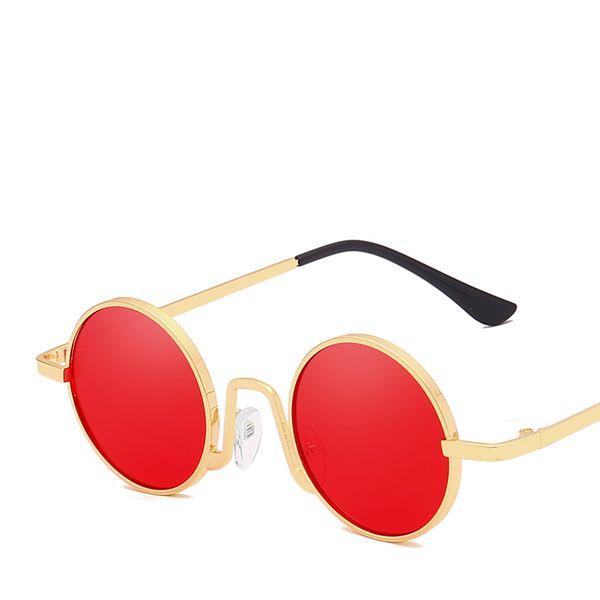 

round metal sunglasses steampunk sunglasses for men and women fashion glasses sun glasses comfortable and comfortable to wear, White;black